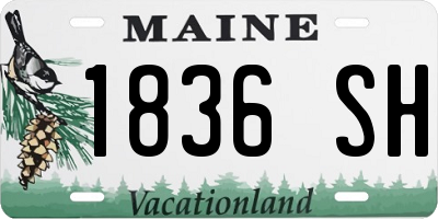 ME license plate 1836SH