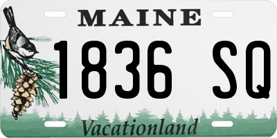 ME license plate 1836SQ