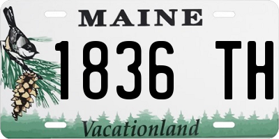 ME license plate 1836TH