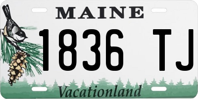 ME license plate 1836TJ