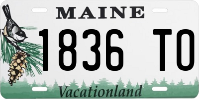 ME license plate 1836TO