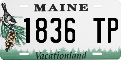 ME license plate 1836TP