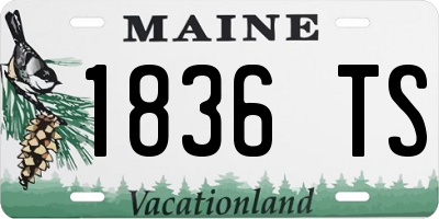 ME license plate 1836TS