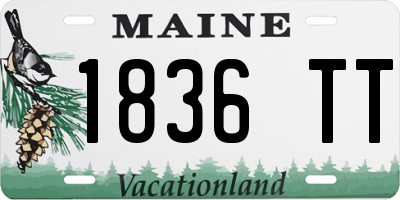 ME license plate 1836TT