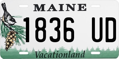 ME license plate 1836UD