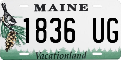 ME license plate 1836UG