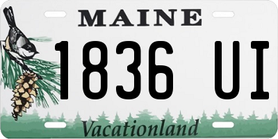ME license plate 1836UI