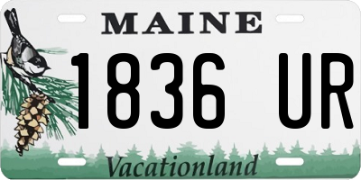 ME license plate 1836UR
