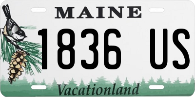 ME license plate 1836US