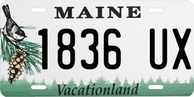 ME license plate 1836UX