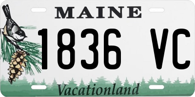 ME license plate 1836VC