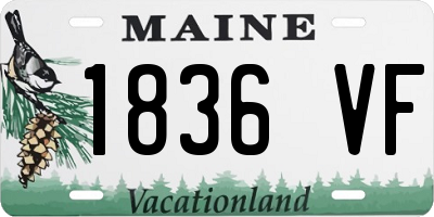 ME license plate 1836VF