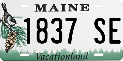 ME license plate 1837SE