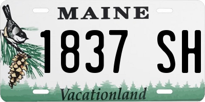 ME license plate 1837SH