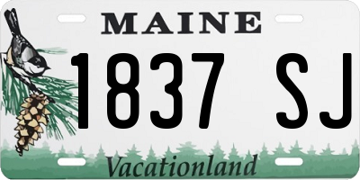 ME license plate 1837SJ