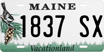 ME license plate 1837SX