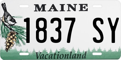 ME license plate 1837SY
