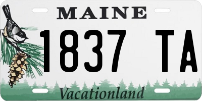 ME license plate 1837TA