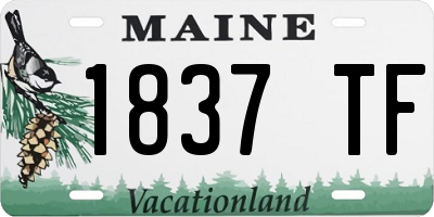 ME license plate 1837TF