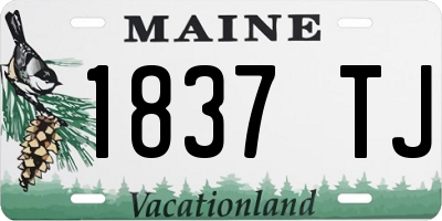 ME license plate 1837TJ