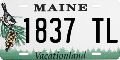 ME license plate 1837TL