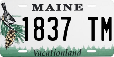 ME license plate 1837TM