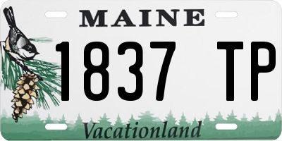 ME license plate 1837TP