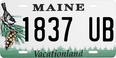 ME license plate 1837UB