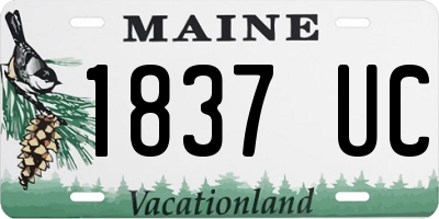 ME license plate 1837UC