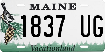 ME license plate 1837UG