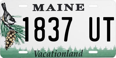 ME license plate 1837UT