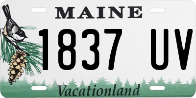 ME license plate 1837UV