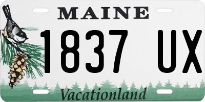 ME license plate 1837UX