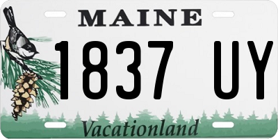 ME license plate 1837UY