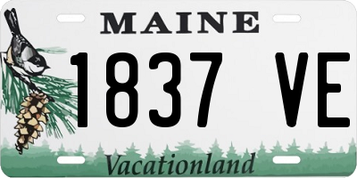 ME license plate 1837VE