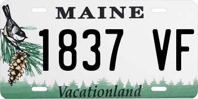 ME license plate 1837VF