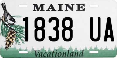 ME license plate 1838UA