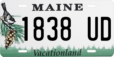 ME license plate 1838UD
