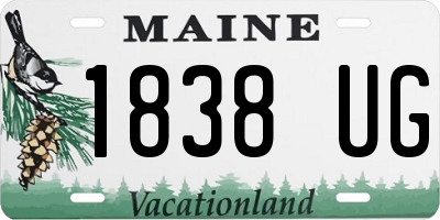 ME license plate 1838UG