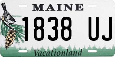 ME license plate 1838UJ