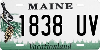 ME license plate 1838UV