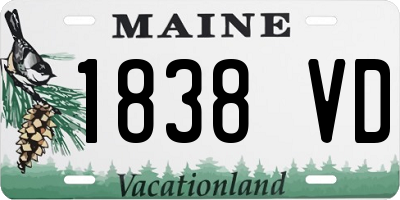 ME license plate 1838VD