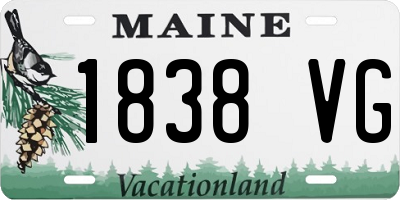 ME license plate 1838VG