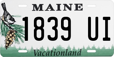 ME license plate 1839UI