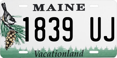 ME license plate 1839UJ