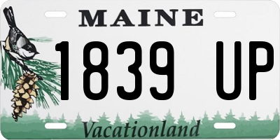 ME license plate 1839UP