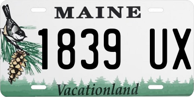 ME license plate 1839UX