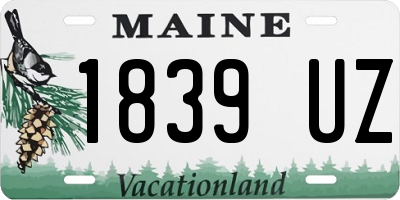 ME license plate 1839UZ