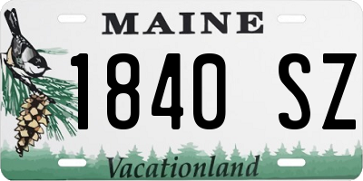ME license plate 1840SZ