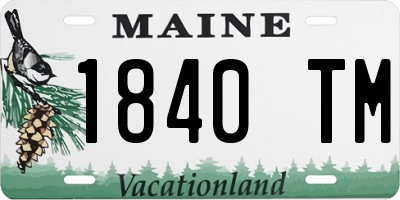 ME license plate 1840TM